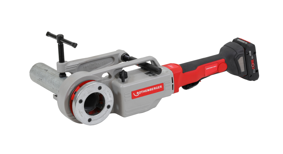 既設配管用充電式ねじ切機「スーパートロニック2000E-AMP」新発売